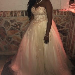 Quinceara sweetheart tulle floor-length dress